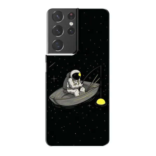 Чехол с рисунком «Космонавт на рыбалке» для Samsung Galaxy S21 Plus Чехол с рисунком «Космонавт на рыбалке» для Samsung Galaxy S21 Plus