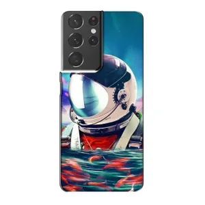 Силиконовый Чехол с принтом "Космонавты" на Samsung Galaxy S21 Plus