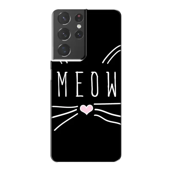 Чехол с рисунком «КОТИК MEOW» для Samsung Galaxy S21 Plus Чехол с рисунком «КОТИК MEOW» для Samsung Galaxy S21 Plus