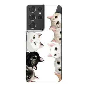 Силиконовый чехол с котиком для Samsung Galaxy S21 Plus (Коты)