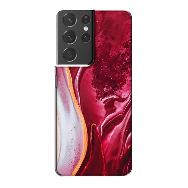 Чехол с рисунком «Красный мрамор» для Samsung Galaxy S21 Plus