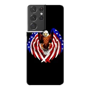 Чехол Флаг USA для Samsung Galaxy S21 Plus (Крылья США)