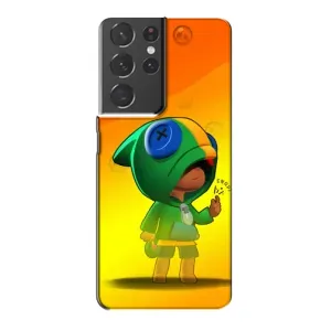 Чохол Бравл Старс для Samsung Galaxy S21 Plus (LEON в кофті)