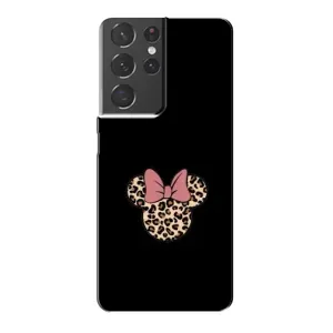 Чехол с леопардовым принтом на Samsung Galaxy S21 Plus (Леопардовая Минни)