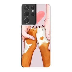 Чехол (ТПУ) Милые собачки для Samsung Galaxy S21 Plus (Любовь к собакам)