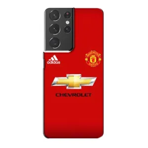 Силиконовые Чехлы принт Футбол на Samsung Galaxy S21 Plus (Man United)