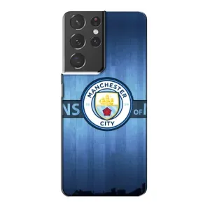 Силиконовые Чехлы принт Футбол на Samsung Galaxy S21 Plus (ManCity)