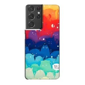 Силиконовый чехол с котиком для Samsung Galaxy S21 Plus (Mew)