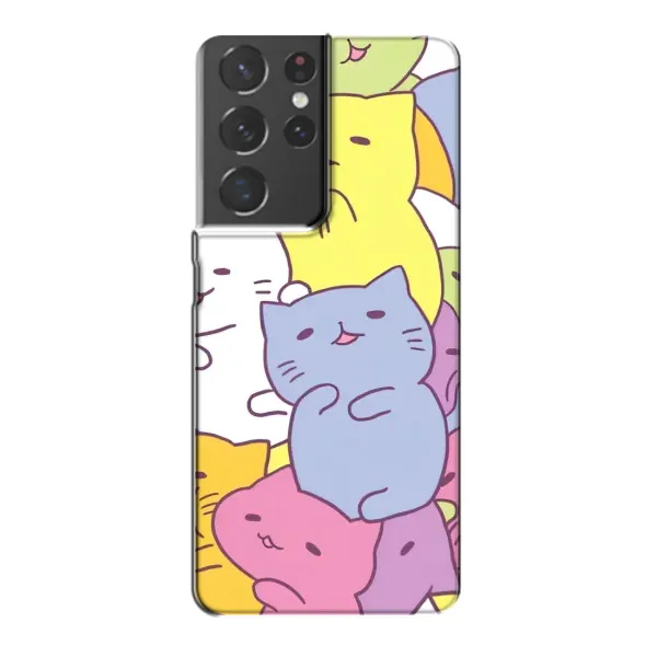 Чехол с рисунком «Милые котики» для Samsung Galaxy S21 Plus Чехол с рисунком «Милые котики» для Samsung Galaxy S21 Plus