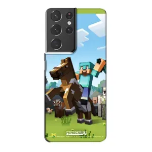Чохли для Samsung Galaxy S21 Plus (Персонажі МайнКрафт) (На коні)