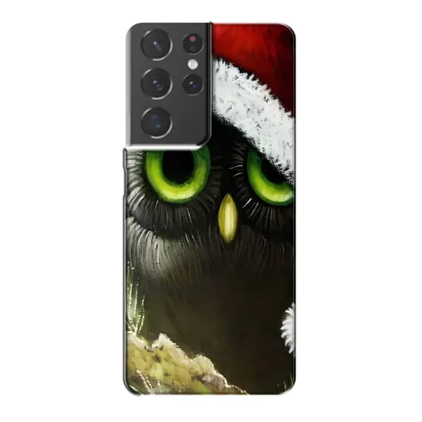 Чехол с рисунком «Новогодняя Сова» для Samsung Galaxy S21 Plus Чехол с рисунком «Новогодняя Сова» для Samsung Galaxy S21 Plus