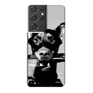 Чехол ДОБЕРМАН для Samsung Galaxy S21 Plus (Опасный доберман)