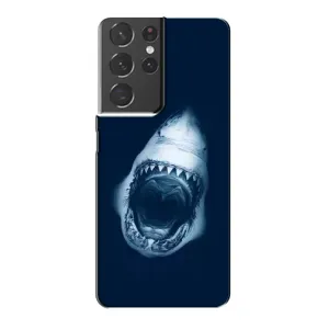 Силиконовый бампер с картинкой животных для Samsung Galaxy S21 Plus (Пасть Акулы)
