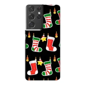 Силиконовый бампер на рождество для Samsung Galaxy S21 Plus (Рождественские подарки)