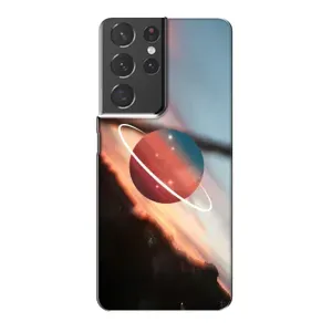 Чехол (ТПУ) с планетами на Samsung Galaxy S21 Plus (Сатурн)