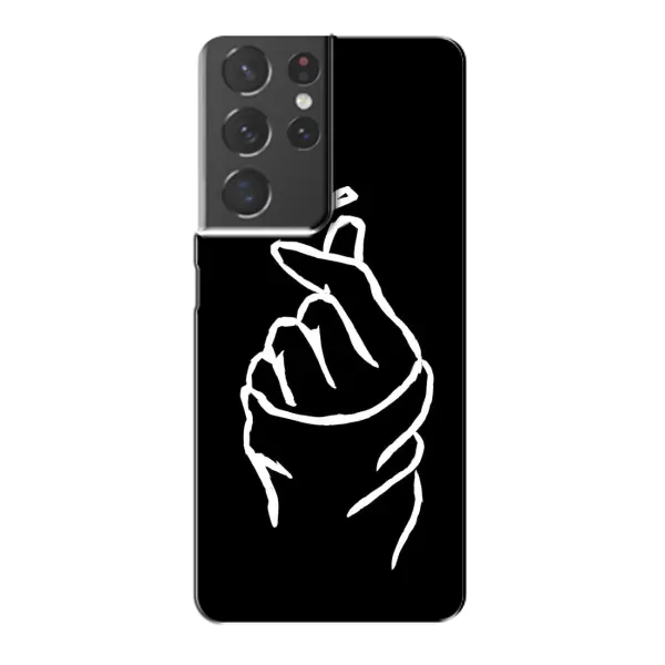 Чехол с рисунком «Сердце на черном» для Samsung Galaxy S21 Plus Чехол с рисунком «Сердце на черном» для Samsung Galaxy S21 Plus