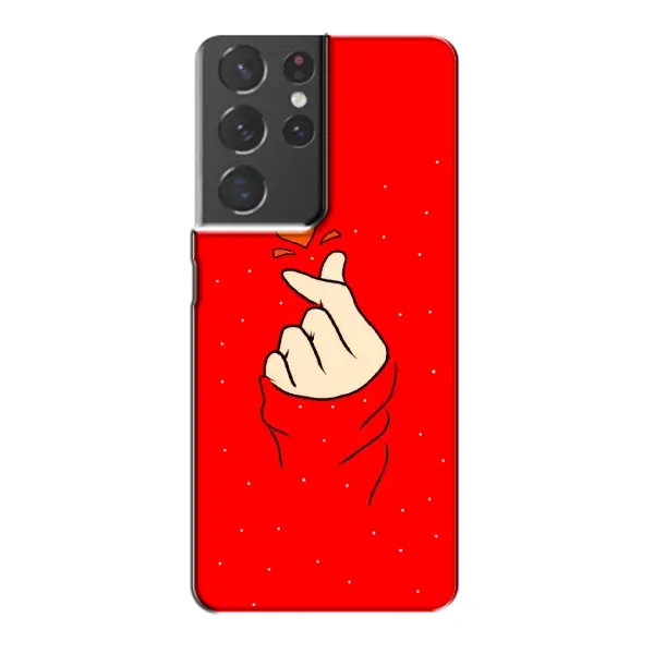 Чехол с рисунком «Сердце на красном» для Samsung Galaxy S21 Plus Чехол с рисунком «Сердце на красном» для Samsung Galaxy S21 Plus