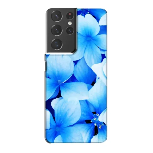 Чехол с рисунком «Синие цветы» для Samsung Galaxy S21 Plus Чехол с рисунком «Синие цветы» для Samsung Galaxy S21 Plus