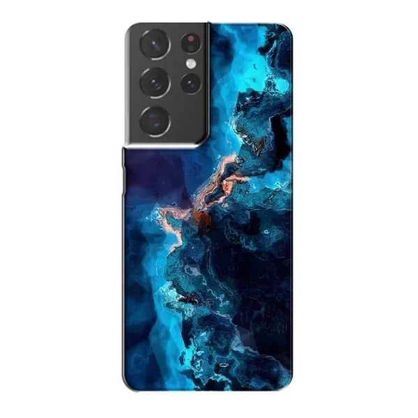 Чехол с рисунком «Синий мрамор» для Samsung Galaxy S21 Plus