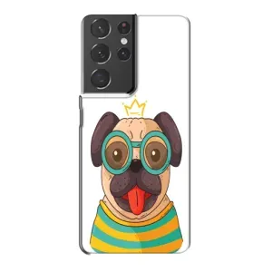 Бампер для Samsung Galaxy S21 Plus с картинкой "Песики" (Собака Король)