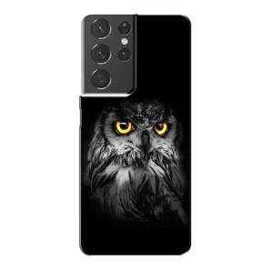 Чехлы с принтом СОВЫ для Samsung Galaxy S21 Plus (Сова на чёрном)