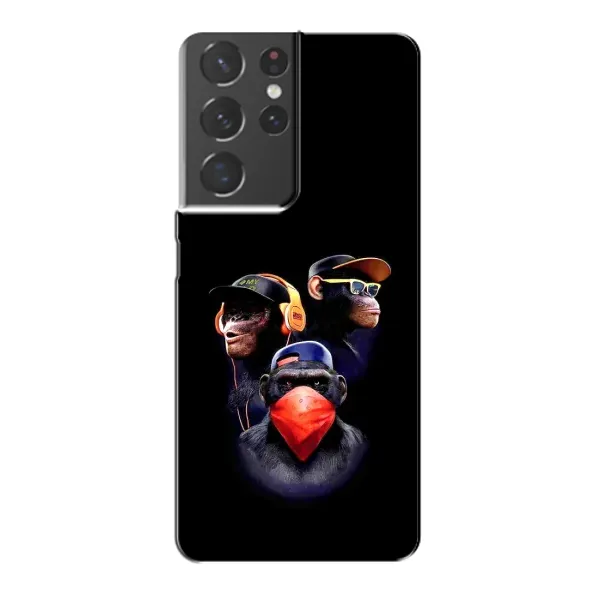 Чехол с рисунком «Три обезьяны» для Samsung Galaxy S21 Plus Чехол с рисунком «Три обезьяны» для Samsung Galaxy S21 Plus