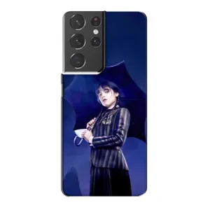 Чохол з картинкою Венсдей на Samsung Galaxy S21 Plus (Венсдей з парасолькою)