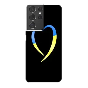 Силиконовый Чехол на Samsung Galaxy S21 Plus (Я-Украина) (Украинское сердце)
