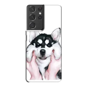 Бампер для Samsung Galaxy S21 Plus с картинкой "Песики" (Собака Хаски)