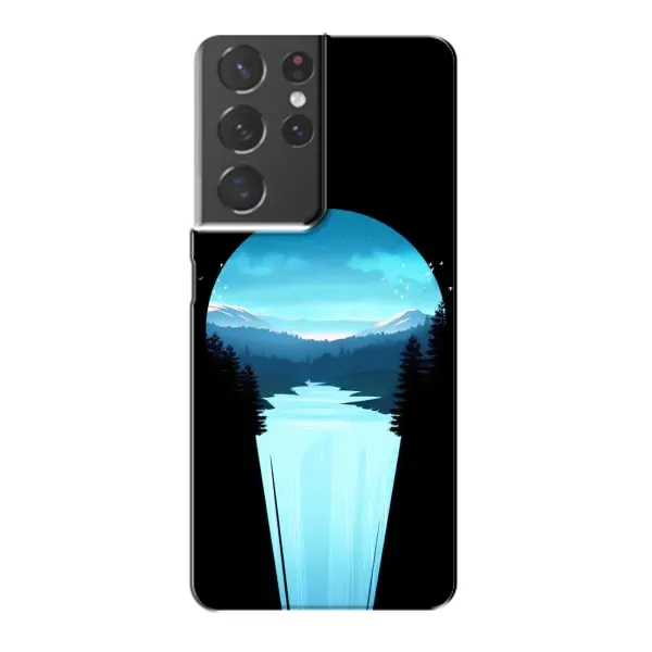 Чехол с рисунком «Синий Водопад» для Samsung Galaxy S21 Plus Чехол с рисунком «Синий Водопад» для Samsung Galaxy S21 Plus