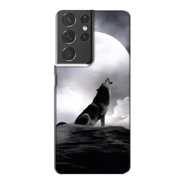 Чехол с рисунком «Волк и луна» для Samsung Galaxy S21 Plus Чехол с рисунком «Волк и луна» для Samsung Galaxy S21 Plus
