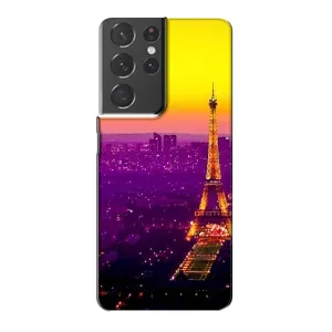 Чехол с Эйфелевой башней на Samsung Galaxy S21 Plus (Яркая башня)