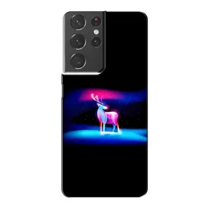 Силиконовый бампер с картинкой животных для Samsung Galaxy S21 Plus (Яркий олень)