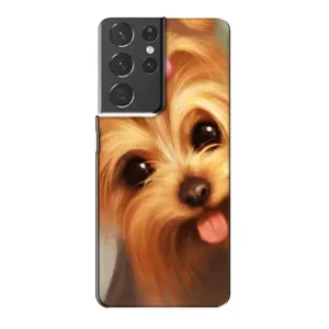 Чехол (ТПУ) Милые собачки для Samsung Galaxy S21 Plus (Йоршенский терьер)