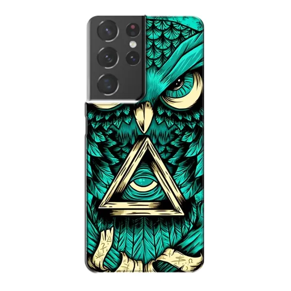 Чехол с рисунком «Зеленая сова» для Samsung Galaxy S21 Plus Чехол с рисунком «Зеленая сова» для Samsung Galaxy S21 Plus