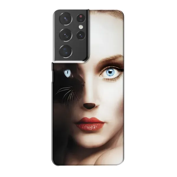 Чехол с рисунком «Женщина кошка» для Samsung Galaxy S21 Plus Чехол с рисунком «Женщина кошка» для Samsung Galaxy S21 Plus
