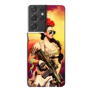 ЗСУ Чохли (TPU) для Samsung Galaxy S21 Plus (Жінка солдат)