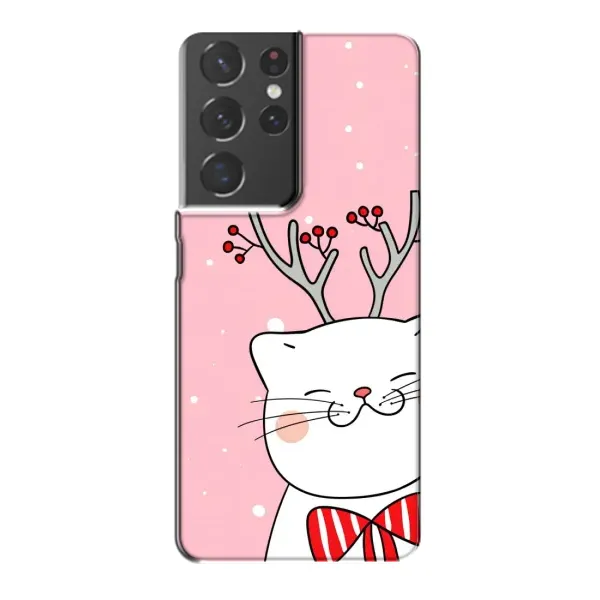 Чехол с рисунком «Зимний кот» для Samsung Galaxy S21 Plus Чехол с рисунком «Зимний кот» для Samsung Galaxy S21 Plus