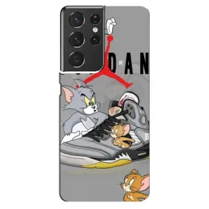 Силиконовый Чехол Nike Air Jordan на Самсунг С21 Ультра (Air Jordan)