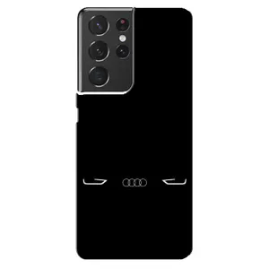 Силиконовый бампер с картинкой машины на Samsung Galaxy S21 ultra (Силует Audi)