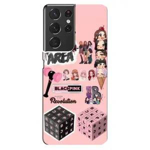 Чехлы с картинкой для Samsung Galaxy S21 ultra (BLACK PINK коллаж)