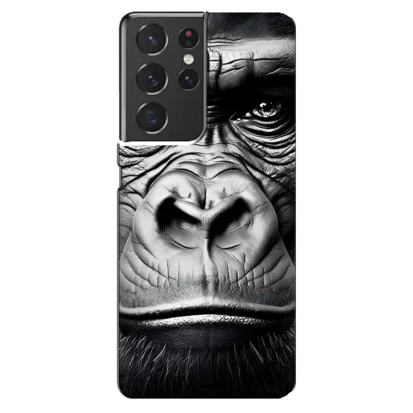 Чехол с рисунком «Черная обезьяна» для Samsung Galaxy S21 ultra Чехол с рисунком «Черная обезьяна» для Samsung Galaxy S21 ultra