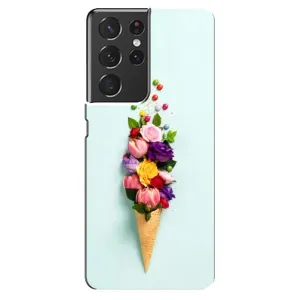 Чехлы с тематикой "ЦВЕТЫ" на Samsung Galaxy S21 ultra (Цветок-мороженное)