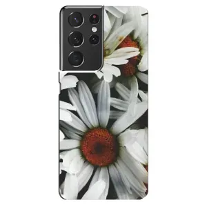 Чехол с ромашками на Samsung Galaxy S21 ultra (Цветы Ромашки)