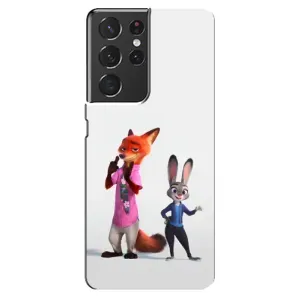 Силиконовый чехол с принтом Зоотрополіс для Samsung Galaxy S21 ultra (Джуди и Ник)