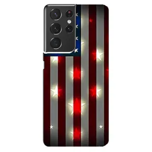 Чехол Флаг USA для Samsung Galaxy S21 ultra (Флаг США 2)