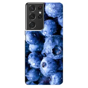 Чехол с изображением вкусной еды для Samsung Galaxy S21 ultra (Голубика)