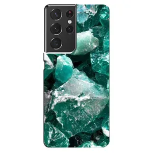 Чехол (Дорого -богато) на Samsung Galaxy S21 ultra (Изумруд)