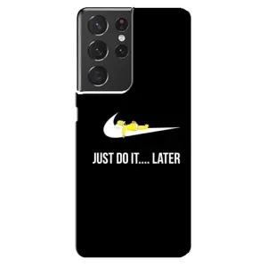 Силиконовый Чехол на Samsung Galaxy S21 ultra с картинкой Nike (Later)