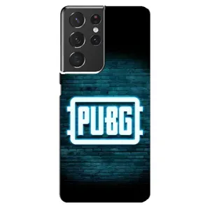 Чехол (TPU) с картинкой "Лого Пабг" на Самсунг С21 Ультра (Лого PUBG)